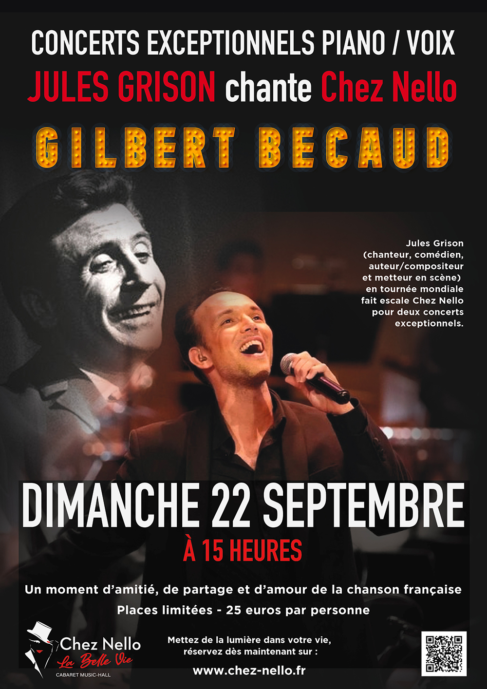 Affiche CONCERT avec JULES GRISON