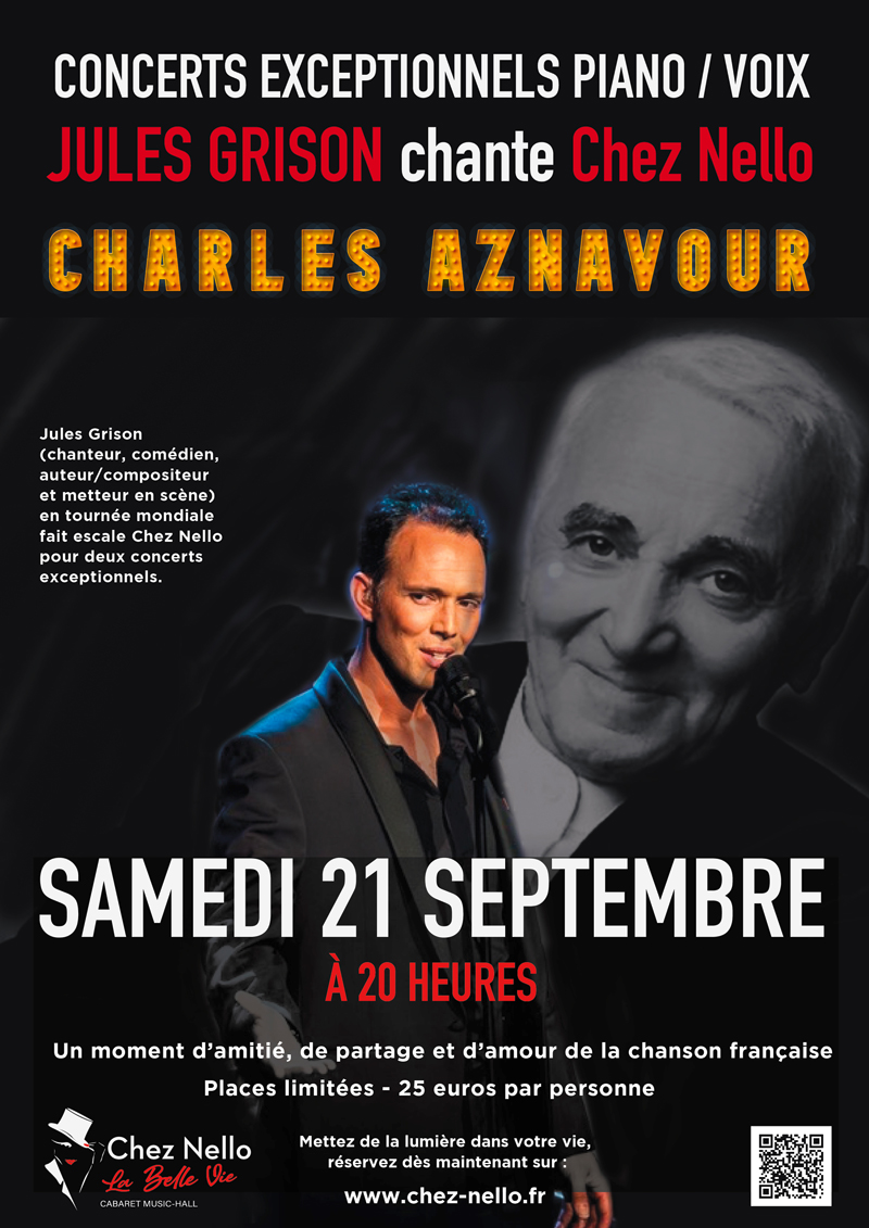 Affiche CONCERT ANNIVERSAIRE avec JULES GRISON